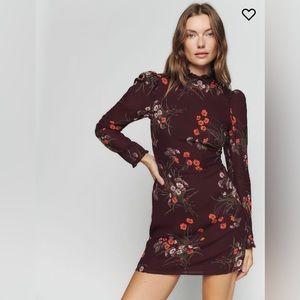 Reformation Lewis Dress Size 0 Burgundy